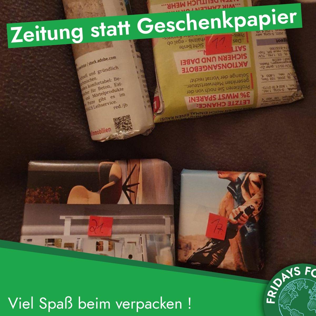 Read more about the article Türchen 19: Zeitungspapier, anstatt Geschenkpapier