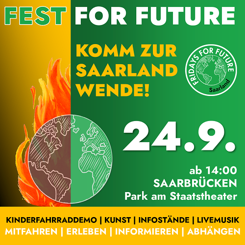 ADFC Saarland, Fridays for Future Saarland, Students for Future Saar, Saarland for Future