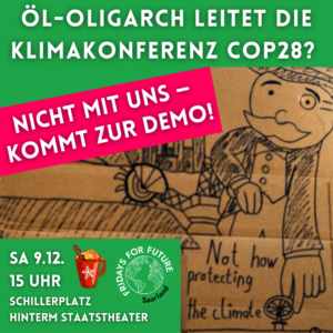 Read more about the article Pressemitteilung: EIN ÖL-KONZERNCHEF LEITET DIE WELTKLIMAKONFERENZ!? — NICHT MIT UNS!