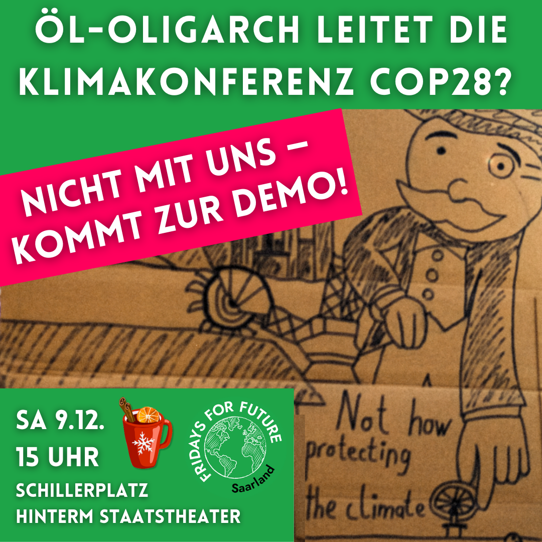 You are currently viewing Pressemitteilung: EIN ÖL-KONZERNCHEF LEITET DIE WELTKLIMAKONFERENZ!? — NICHT MIT UNS!