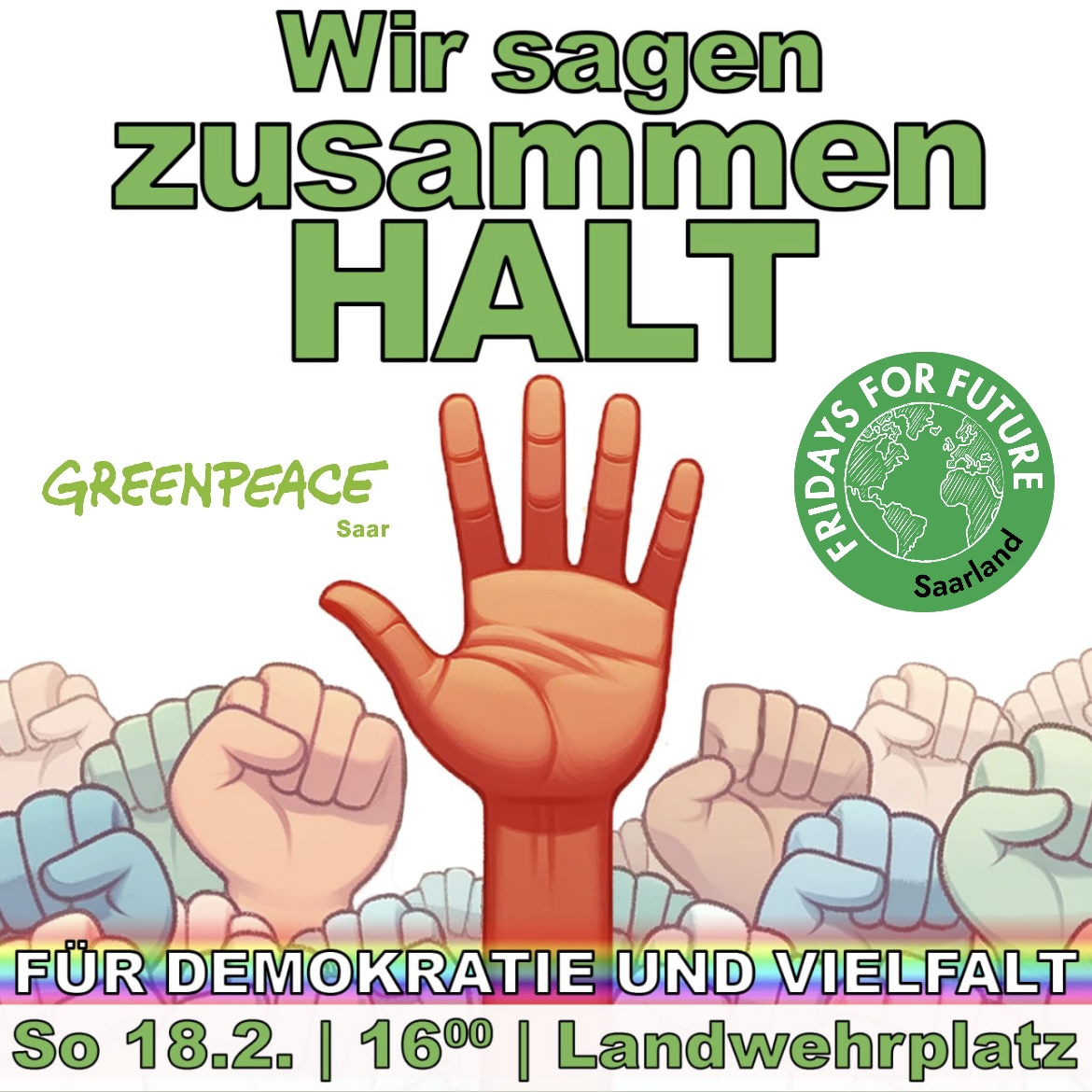 Read more about the article Pressemitteilung: Wir sagen Zusammen-HALT – Für Demokratie und Vielfalt – Gegen Rechtsextremismus